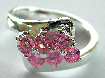 Woman girls fashion jewelry online web site wholesale pink jewelry and pinky cz stone rings 