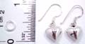 Heart love jewelry sterling siver heart love earring with fish hook back for convenience closure