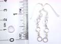 Sterling silver earring in triple circle chain pattern design with fish hook back for convenience closure