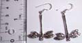 Dragonfly sterling silver earring with fish hook for convenience closure