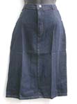Blue natural rise fashion jean skirt;