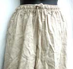 Capri natural rise unisez long pant; 1" elastic waist with drawstring; one hip pocket on right side
