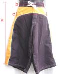 Color block natural rise cotton quarter pants in assorted color