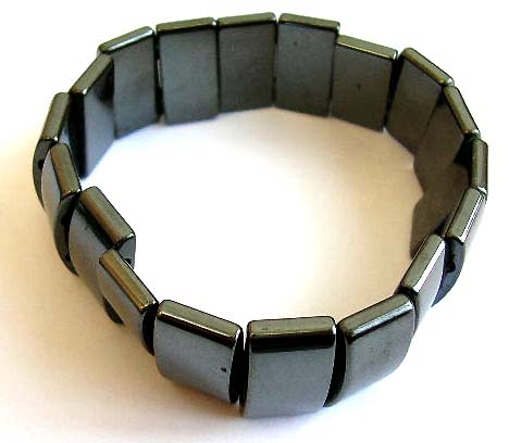wholesale stretch bracelet - hematite wide flat beaded stretch bracelets as man jewelry 