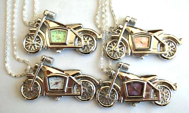 Fashion necklace watch, chain necklace with car or motocycle design watch pendant