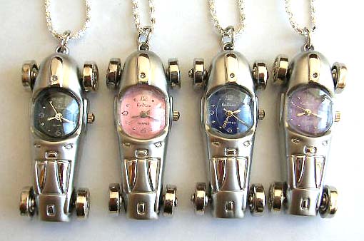 Fashion necklace watch, chain necklace with car or motocycle design watch pendant
