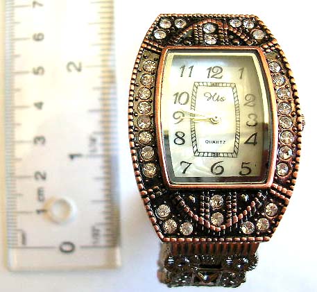jewelry watch fashion wholesale resource supply watch with multi mini clear cz around geometrical clock face design