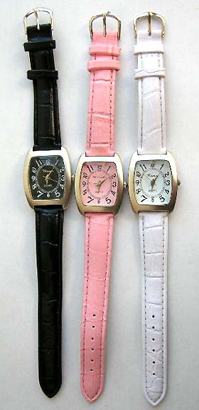 Fashion watch with rectangular or pool shape clock face design