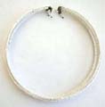 Fashion necklace bangle in multi white beaded strings design 