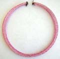 Multi pinkish beaded string forming fashion necklace bangle