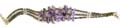 Fashion Tibetan bracelet in triple beaded string design with multi amethyst stone chips embedded at center 