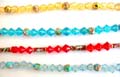 Fashion bracelet with multi diamond shape arylic beads and rounded tibetan flower beads inlaid, assorted color randomly pick 