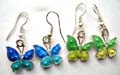 Dotted butterflt design fashion earring with fish hook back for convenience closure, assorted color randomly pick 