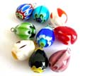 Fashion pendant in assorted pattern decor water-drop shape pattern design, assorted color randomly pick 