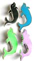 Hand crafted enamel fashion pin  dolphin pattern design, assorted color randomly pick 