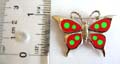 Hand crafted enamel fashion pin  dotted butterfly pattern design, assorted color randomly pick 