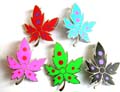 Hand crafted enamel fashion pin  dotted maple leaf pattern design, assorted color randomly pick 