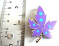 Hand crafted enamel fashion pin  dotted maple leaf pattern design, assorted color randomly pick 