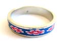 Fashion fimo ring with assorted flower pattern decor around, assorted color size and design randomly pick