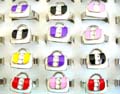Fashion ring with hand crafted enamel  hand bag pattern decor at center, assorted color and size randomly pick