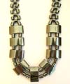 Fashion hematite necklace with multi flat hematite beads inlaid