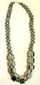 Fashion hematite necklace with multi flat hematite beads inlaid
