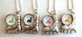 Fashion necklace watch, chain necklace with roller or cell phone design watch pendant, assorted clock face color, randomly pick