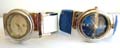 Fashion watch with rounded clock face design and assorted color animal skin band decor, assorted color randomly pick