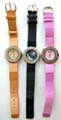Fashion watch with rounded or rectangular clock face design, assorted color randomly pick