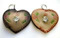 Fashion key chain purse watch in apple or heart love pattern design, assorted color randomly pick 