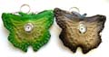 Fashion key chain purse watch in fish or butterfly pattern design, assorted color randomly pick 