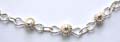 Multi sun flower loop forming solid 925. sterling silver anklet with a mini jiggle bell decor at the end