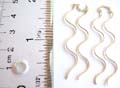 Sterling silver earring string with mini chain connected double snake strip pattern design