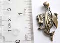 Carved-in body decor flying dragon design 925. sterling silver pendant 