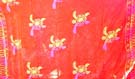 Orange color sarong wrap with turtle motif pattern design