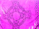 Multi purple color design with Celtic knot work and twisted edge decor sarong 
