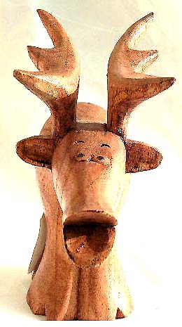 animal gift tropical wooden decoration made of moose abstract carving