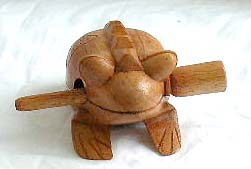 wholesale rasps musical instrument, musical gift and tropical hard wood  FEN SHUI frog statue abstract carving