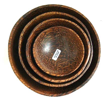 Coconut wood plate set