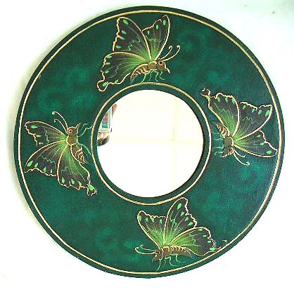 bargain prices for discount wholesale mirrors with butterfly hand painted wall art