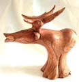 Tropical wood made of moose abstract carving