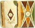 Long rectangular photo album with rope on side, made of natural material such as banana leaf, mulberry papers, recycling papers, etc., assorted design randomly pick