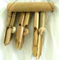 Plain white 12 pipes bamboo wind chime