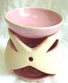 Fashion oil burner with bowl top, assorted color randomly pick