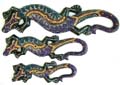 Color painting Batik gecko set, set of 3 pieces, assorted color randomly pick