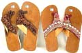 Imitation leather made of fashion beaded sandals with heel, assorted color randomly pick