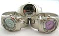 Fashion watch, flashing rounded clock face design with 8 cz inlaid