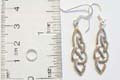 Celtic knot work sterling silver earring with fish hook for closure