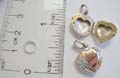 Heart love jewelry sterling silver locket pendant in plain heart love pattern design