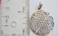 Celtic knot work sterling silver pendant with circle shape design